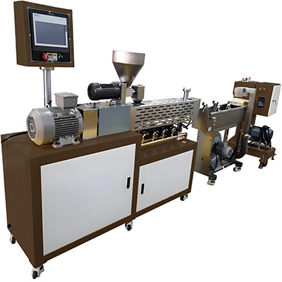 Laboratory twin-screw extrusion granulation line